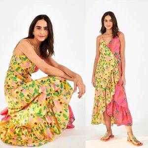 Farm Rio Garden Mix Wrap Dress